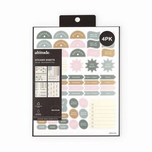 4-Pack 290ct. Planner Stickers, Organization & Goal Tracking - New In Packaging